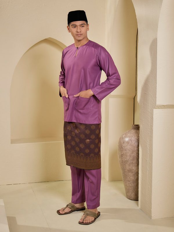 Baju Melayu Teluk Belanga Indera in Purple